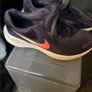 Nike Dark Purple and Bright Pink Sneakers